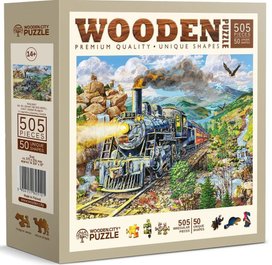 Dřevěné puzzle Železnice 505 dílků