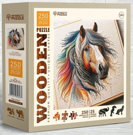 Dřevěné puzzle Jemný kůň 250 dílků