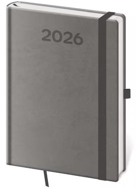 Týdenní diář 2026 A5 Print Pop šedý