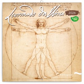 Poznámkový kalendář Leonardo da Vinci 2026 - nástěnný kalendář