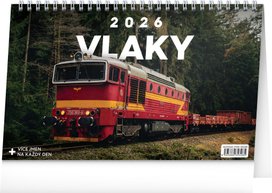 Vlaky 2026 - stolní kalendář