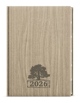 Denní diář 2026 Ctirad s výsekem Wood A5 světle hnědá