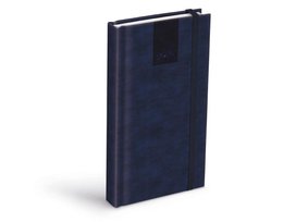 Diář 2026 D802 PU s gumkou bluegray 90x170mm