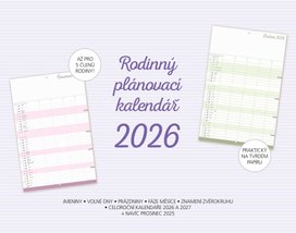 Rodinný plánovací kalendář 2026 - nástěnný kalendář
