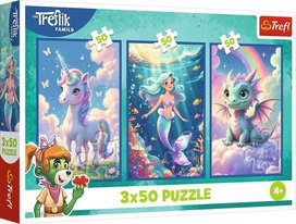 Puzzle Treflíci Barevný svět 3x50 dílků