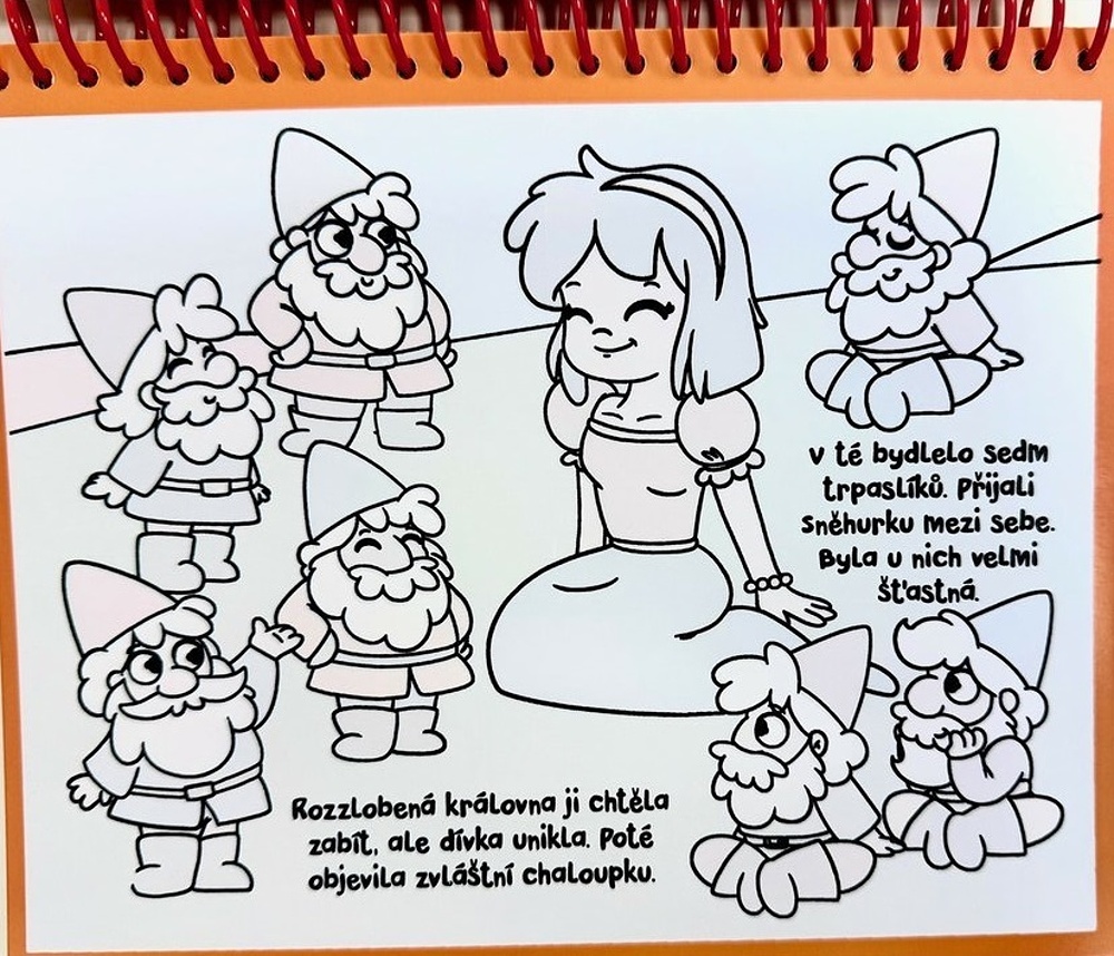 Magické vodní omalovánky Sněhurka a sedm trpaslíků