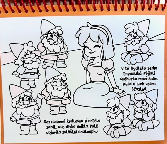 Magické vodní omalovánky Sněhurka a sedm trpaslíků