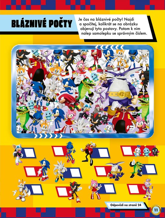 Ježek Sonic - Aktivity se samolepkami