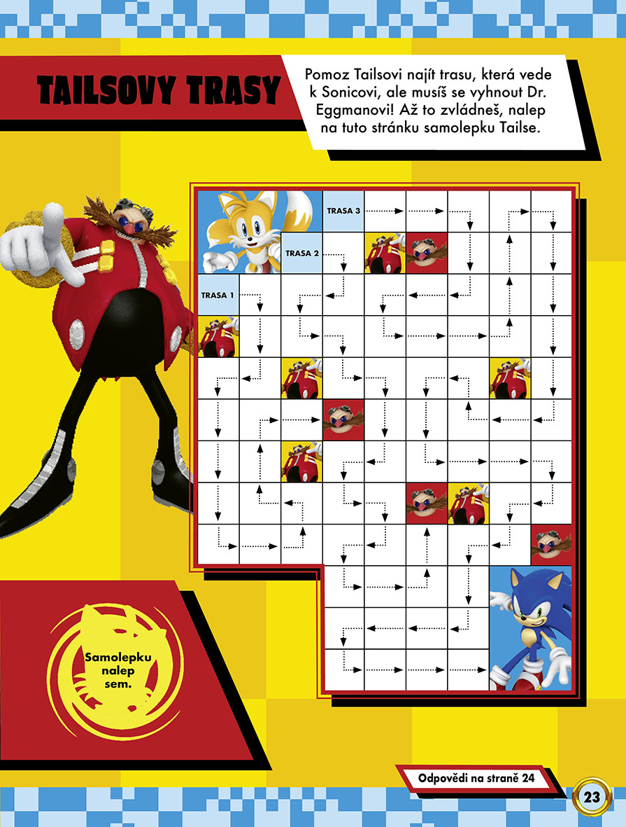 Ježek Sonic - Aktivity se samolepkami