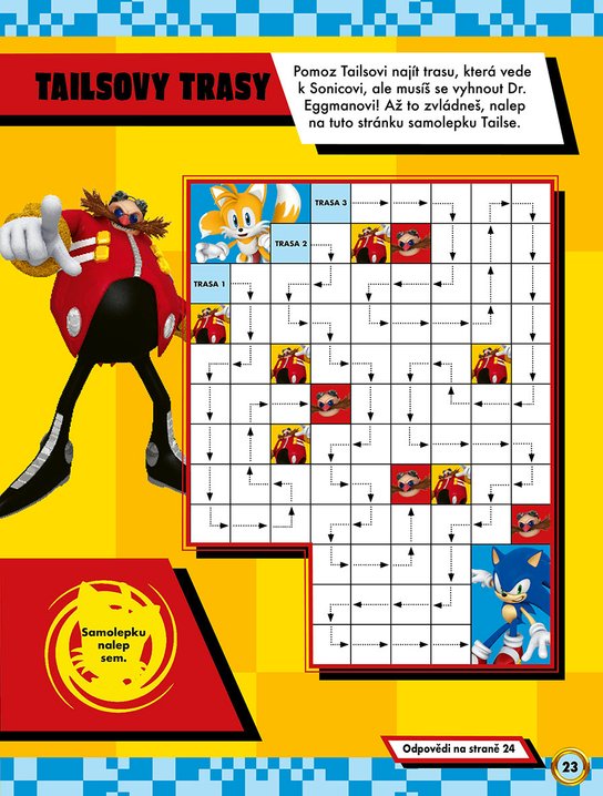 Ježek Sonic - Aktivity se samolepkami