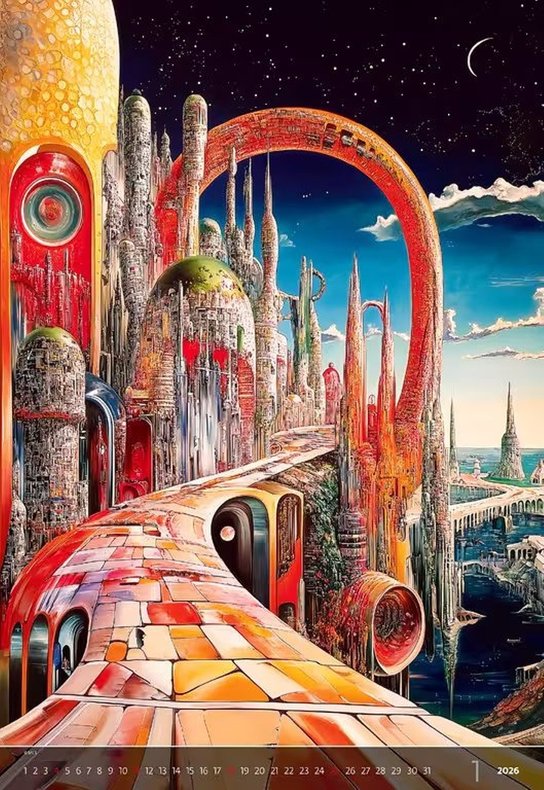 Surreal New Worlds 2026 - nástěnný kalendář