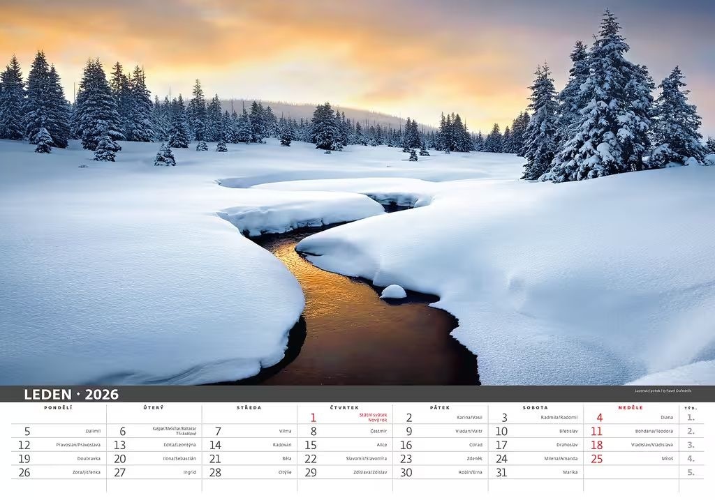 Šumava 2026 - nástěnný kalendář