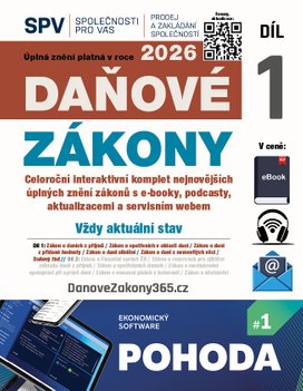 Daňové zákony 2026 XXL ProFi (Díl 1.)