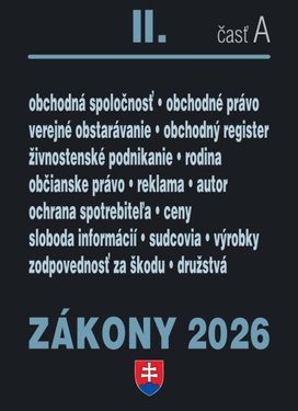Zákony II A 2026 - Obchodné a občianske právo
