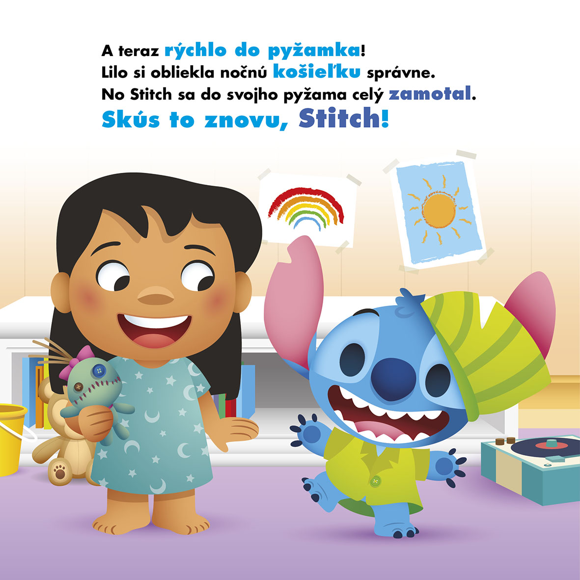 Stitch ide do postieľky
