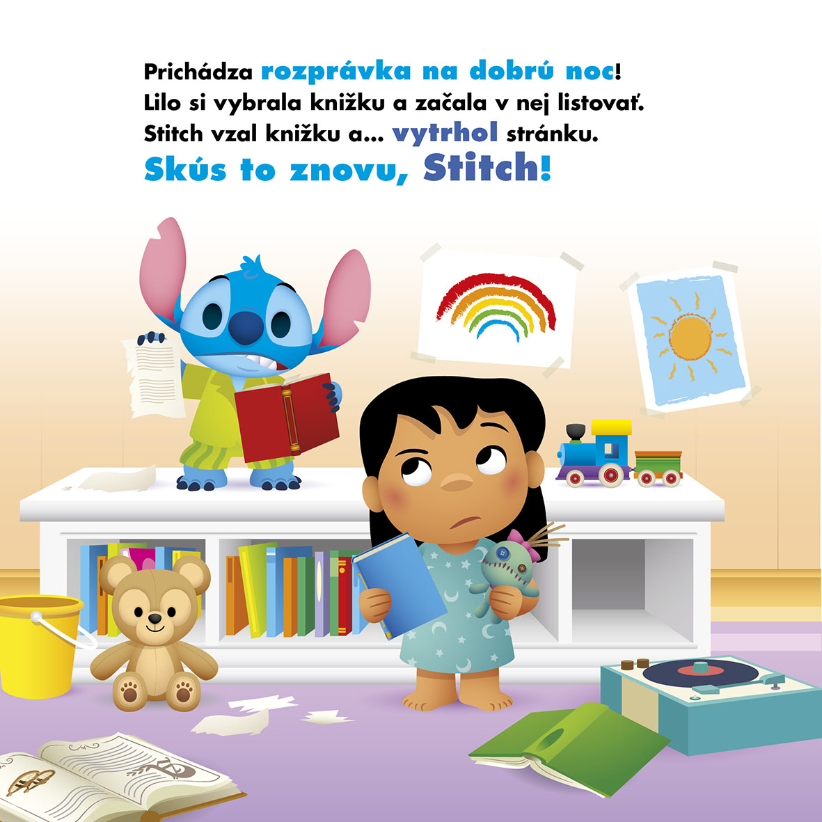 Stitch ide do postieľky