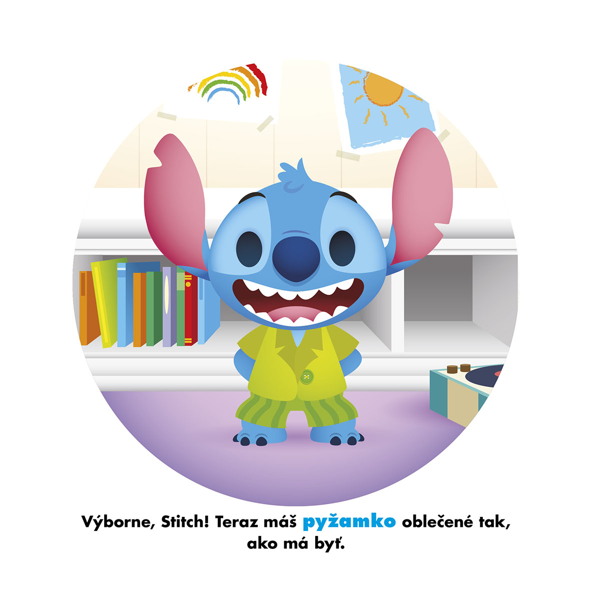 Stitch ide do postieľky