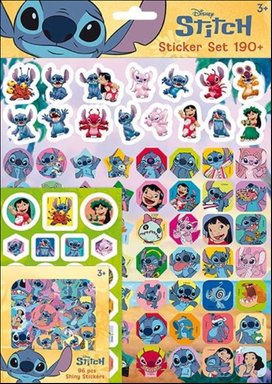 Samolepkový set 190+ Lilo & Stitch