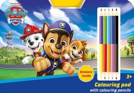 Kreslící set s pastelkami Tlapková patrola