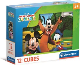 Obrázkové kostky Mickey Mouse 12 kostek