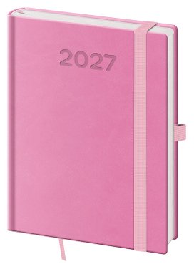 Týdenní diář 2027 B6 Print Pop růžový