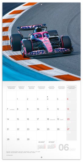 Poznámkový kalendář Formule 2027 - nástěnný kalendář