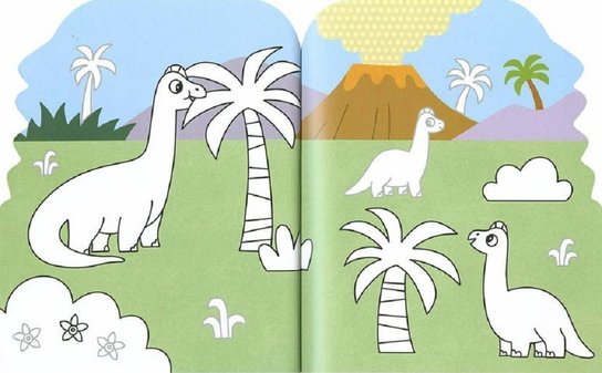 Neohrožení dinosauři Vybarvuj a lep