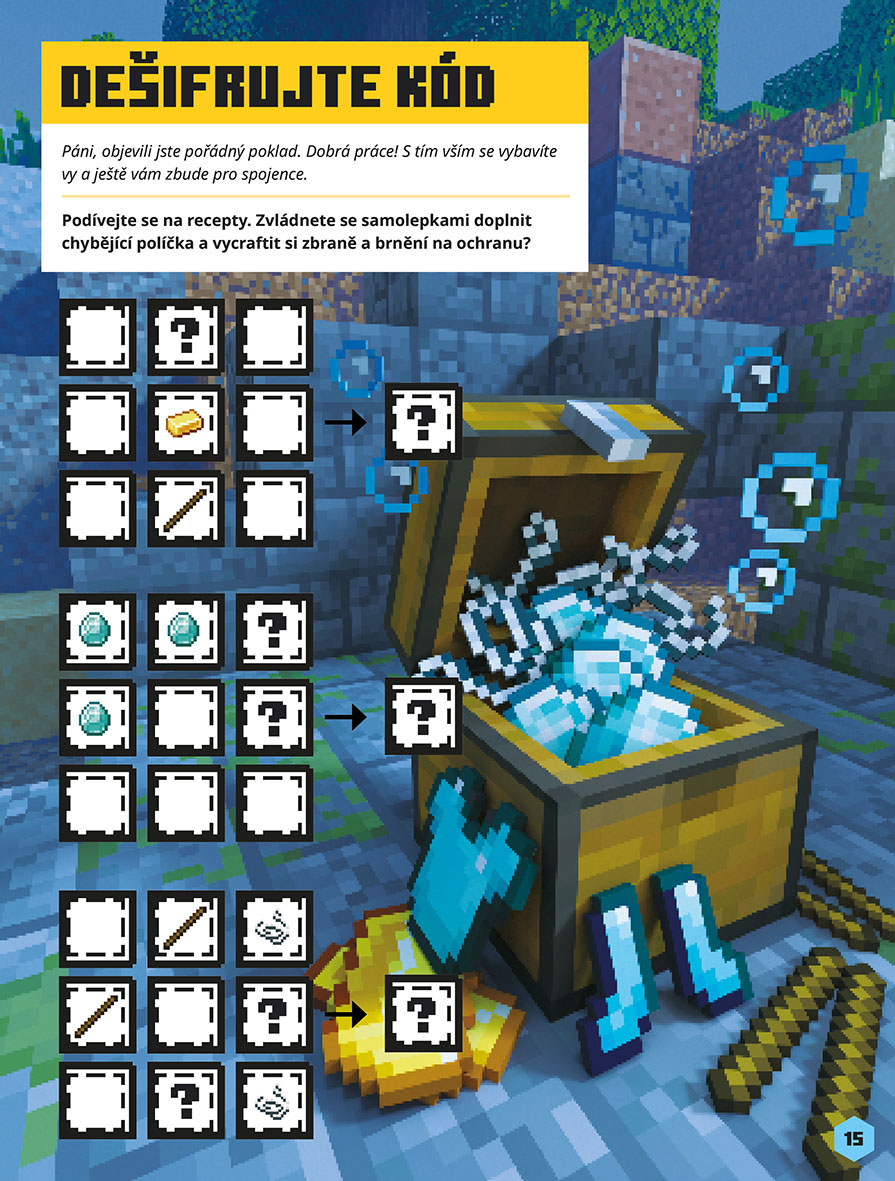 Minecraft - Samolepkové dobrodružství - Mobové útočí!