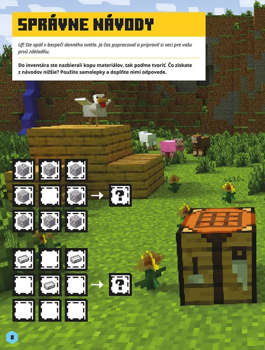 Minecraft - Samolepkové dobrodružstvo - Mobovia útočia!