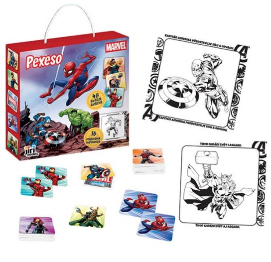 Pexeso v krabičce s omalovánkou Marvel