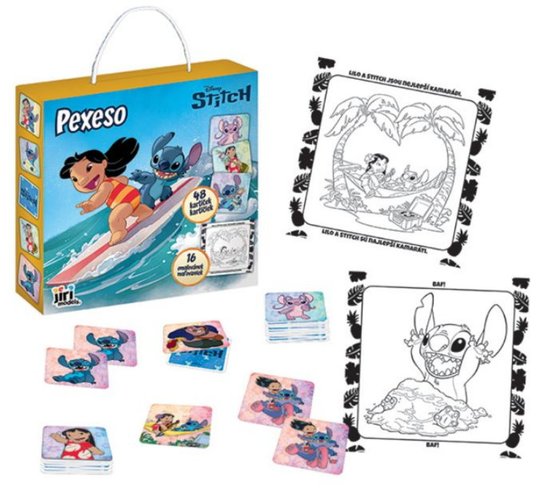 Pexeso v krabičce s omalovánkou Lilo a Stitch