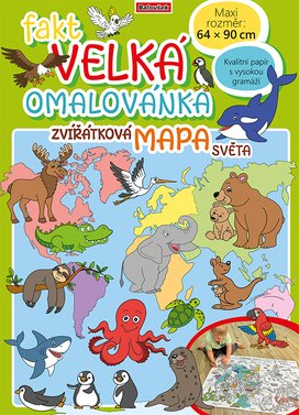 Fakt velká omalovánka Zvířatková mapa světa