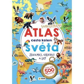 Samolepkový atlas cesta kolem světa