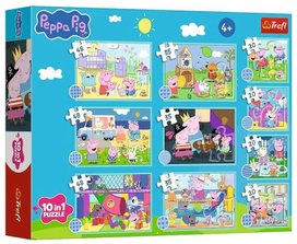 Puzzle Prasátko Peppa Peppin zábavný svět